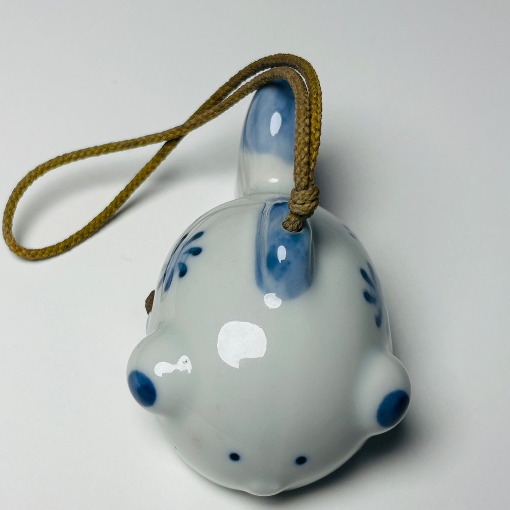 Ceramic Fish Floral Vintage Blue white nautical Chinoiserie Decor cottage coast - Picture 8 of 8